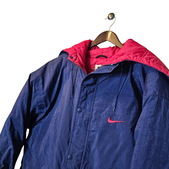 Vintage Nike Longline Puffer Coat - Full Length Insulated Overcoat - Picture 3 of 6